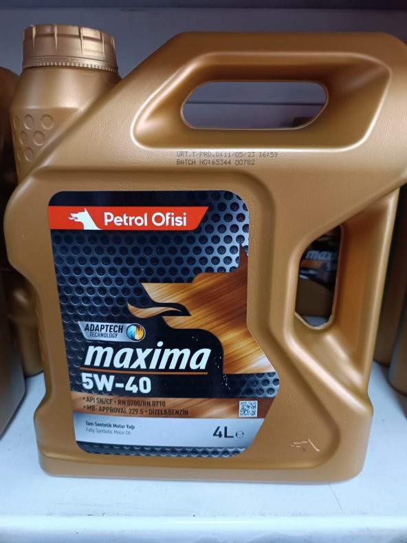 Petrol Ofisi Maxima 5W-40 4 lt Motor Yağı - 2026 üretim ürün görseli 1
