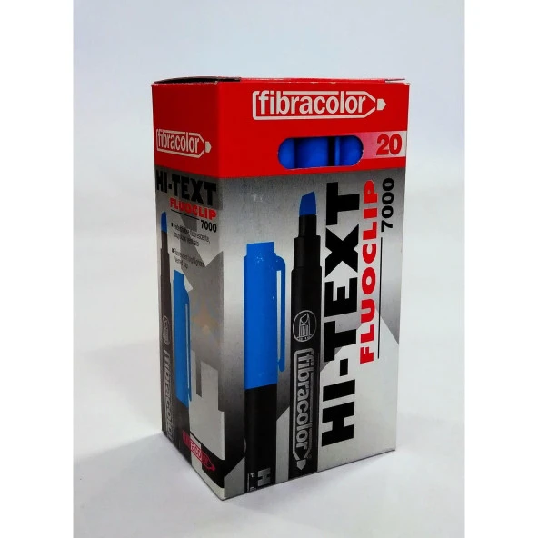 Hi-Text Fosforlu Kalem Mavi Kalem Tipi Fosforlu Kalem (20 Li Paket) ürün görseli 1