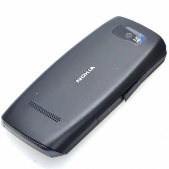 Nokia Asha 305 Full Kasa Kapak Tuş Takımı Nokia 306 Uyumlu Siyah Renk Orta Kasa Ön Kapak Arka Kapak ürün görseli 1