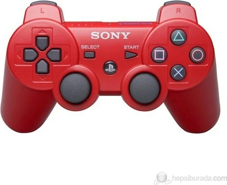 Ps3 Kablosuz Kırmızı Oyun Kolu - Wireless Dualshock - Joystick ürün görseli 1