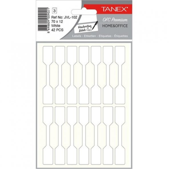 Tanex Etiket Jvl-102 Kuyumcu Etiketi 42 Adet - Beyaz ürün görseli 1