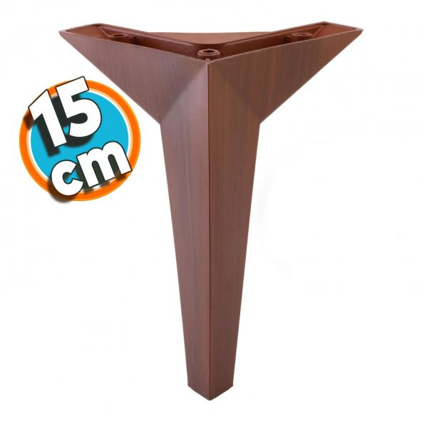 Mobilya Kanepe Sehpa TV Ünitesi Koltuk Ayağı 15 cm Kahverengi Baza Ayak ürün görseli 1