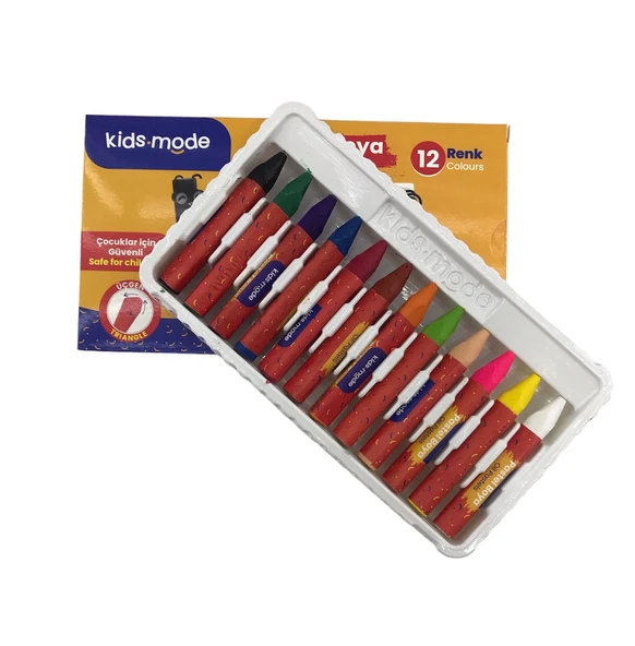 Kids Mode Üçgen Pastel Boya 12'Li - Resim 2