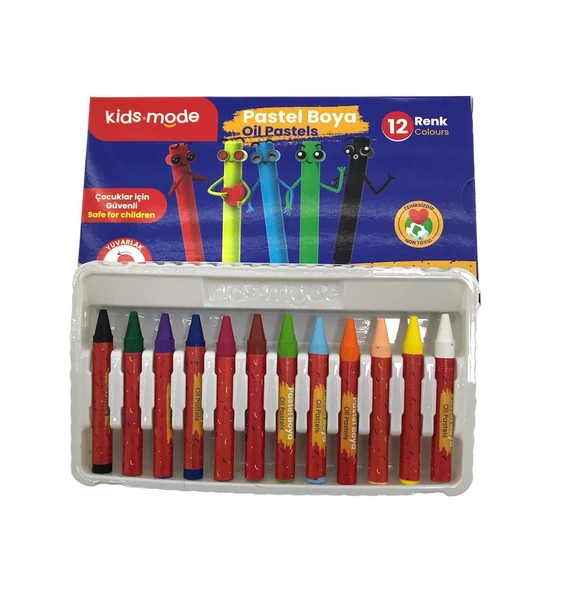 Kids Mode Pastel Boya 12'Li - Resim 3