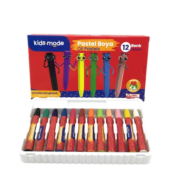 Kids Mode Pastel Boya 12'Li - Resim 2