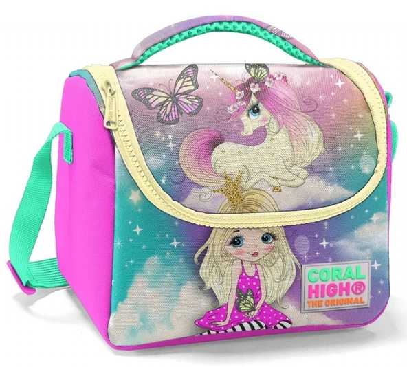 Coral High Kız Çocuk Unicorn ve Kız Okul Beslenme Çantası - Thermo Yalıtımlı ürün görseli 1