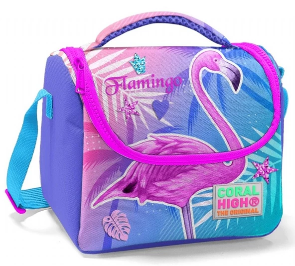 Coral High Mavi Pembe Flamingo Okul Beslenme Çantası - Kız Çocuk ürün görseli 1