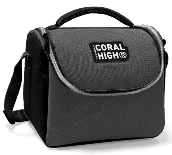 Coral High Siyah Gri Thermo Okul Beslenme Çantası - Erkek ürün görseli 1