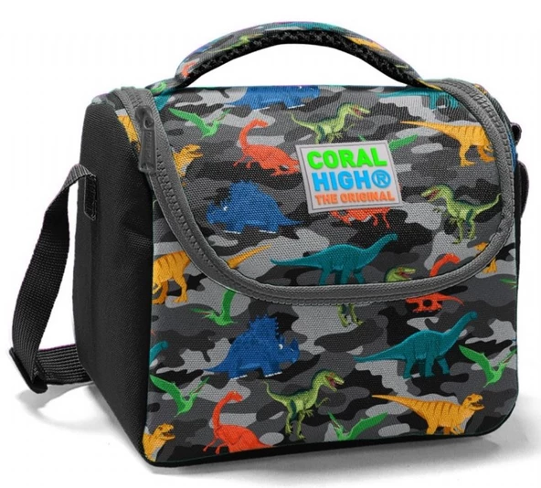 Coral High Siyah Dinazorlar Erkek Çocuk Isı Yalıtımlı Beslenme Çantası ürün görseli 1