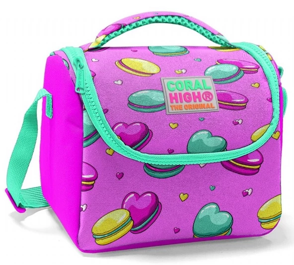 Coral High Kız Çocuk Pembe Makaron Okul Beslenme Çantası - Isı Yalıtımlı ürün görseli 1
