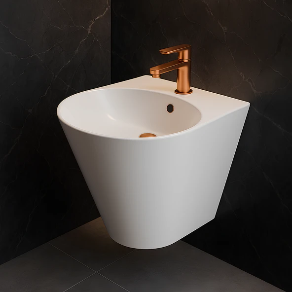 Turavit Iglo Monoblok Batarya Delikli Beyaz Lavabo IGL5910 ürün görseli 1