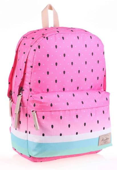 Kaukko Layer Pembe Yeşil Karpuz Okul ve Günlük Sırt Çantası - Watermelon - Kız ürün görseli 1
