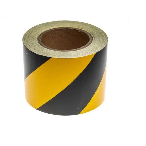 Fosforlu Bant Çapraz 9,2 cm x 5 MetreSarı Siyah ürün görseli 1