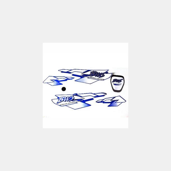 BWS 100 Sticker Seti Mavi - Resim 2
