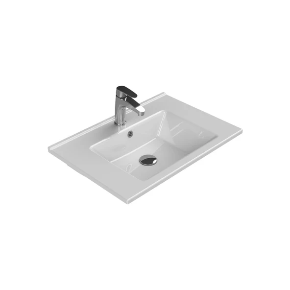 Turkuaz Cerastyle Arte Etajer Uyumlu Beyaz Lavabo 65x45 Cm 067300-u ürün görseli 1