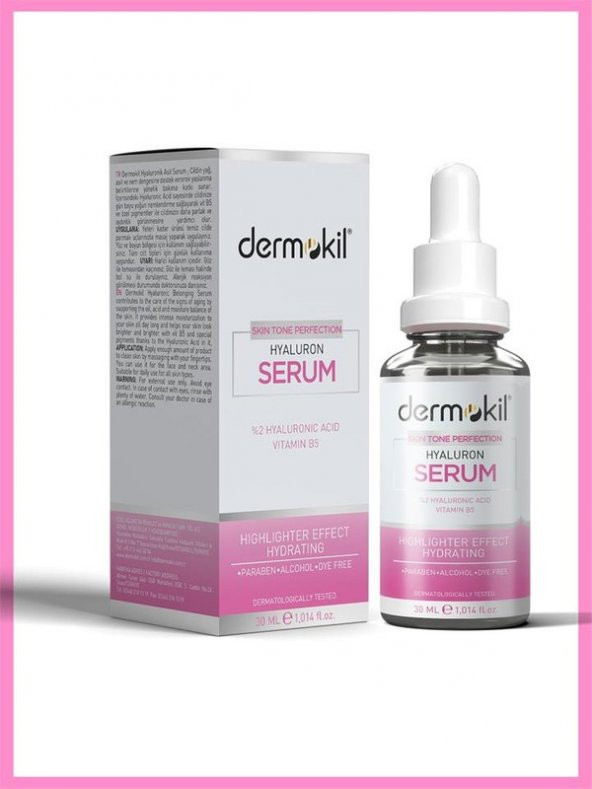 Dermokil Hyaluron Nemlendirici ve Aydınlatıcı Cilt Serum 30 ml ürün görseli 1