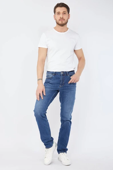 Erkek Jean Pantolon Koyu Mavi - Resim 3