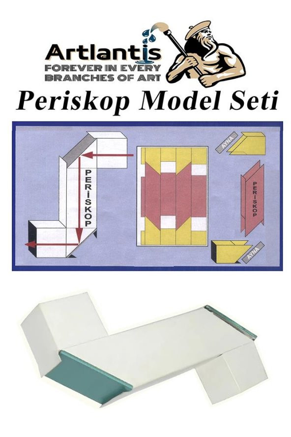 Periskop Yapım Seti 1 Paket Karton Periskop Model Seti Aynalı Okul Sınıf Deney Seti ürün görseli 1
