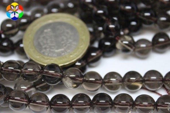 Dumanlı Kuvars Taşı 8mmadet - Resim 3