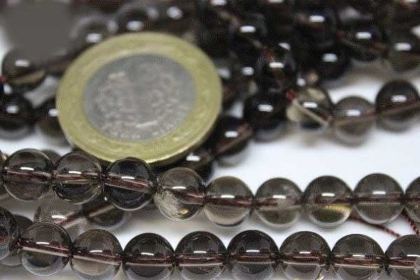 Dumanlı Kuvars Taşı 8mmadet - Resim 4