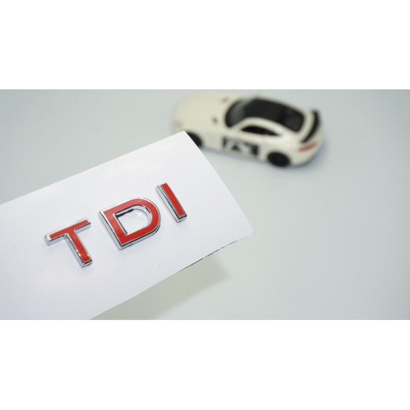 DK Tuning TDi 3 Kırmızı Bagaj Krom ABS Yazı Logo Volkswagen İle Uyumlu ürün görseli 1