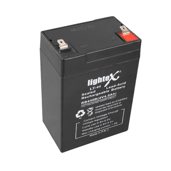 Ayt Lightex Lt-44 4 Volt 4 Amper Kuru Akü Işıldak Aküsü Yeni Tarihli Taze Akü ürün görseli 1