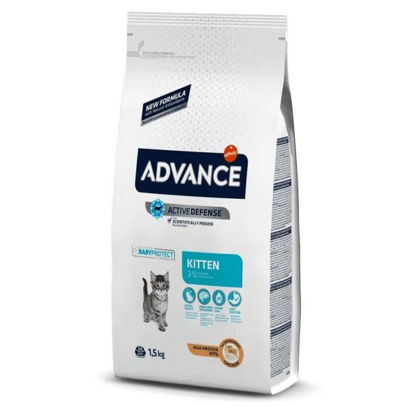 Advance Kitten Tavuklu ve Pirinçli Yavru Kedi Maması 1.5 KG ürün görseli 1