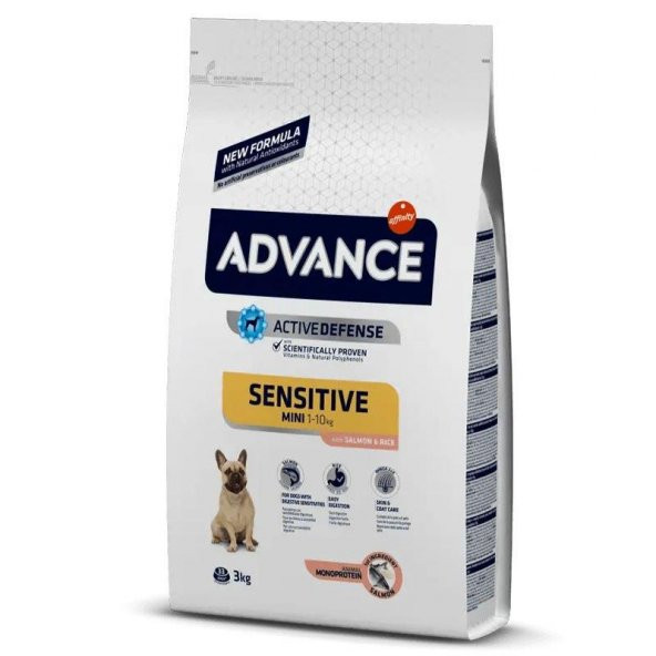 Advance Mini Sensitive Somonlu Küçük Irk Yetişkin Köpek Maması 3 KG ürün görseli 1