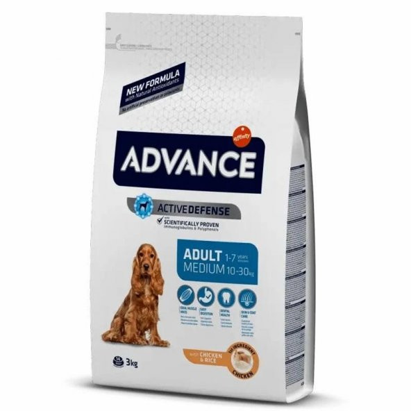 Advance Medium Adult Chicken Tavuklu Orta Irk Yetişkin Köpek Maması 3 KG ürün görseli 1