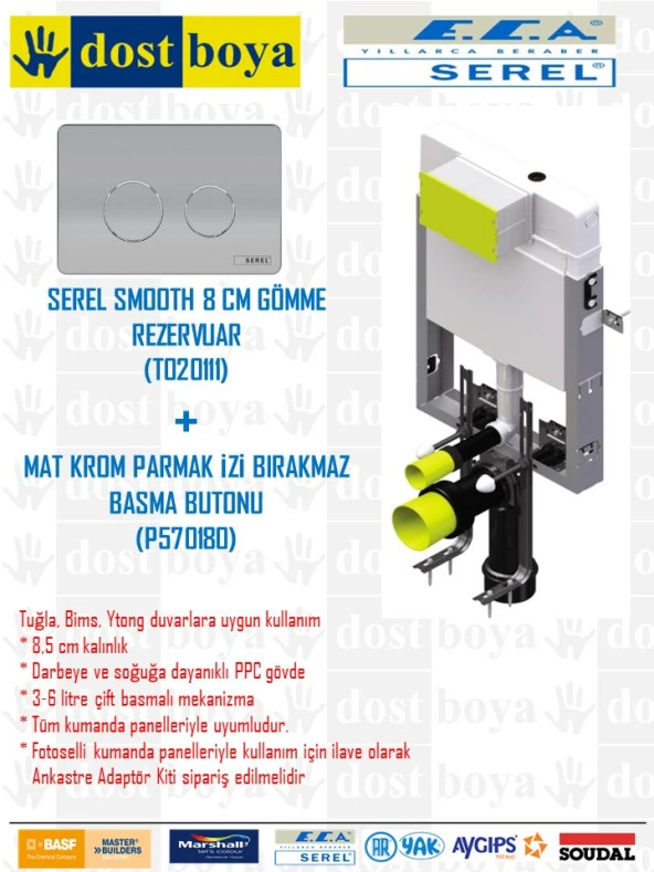 SEREL GÖMME REZERVUAR MET.AYK.YUV.PAR.KROM ürün görseli 1
