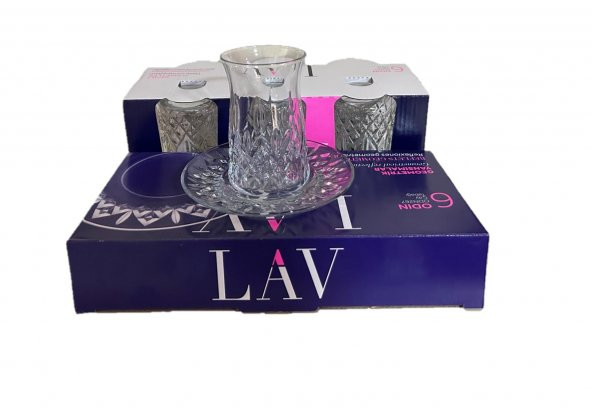 Lav Odin Çay Seti Çay Takımı - 12 Parça Çay Bardağı Takımı Tabağı 6 Kişilik ürün görseli 1