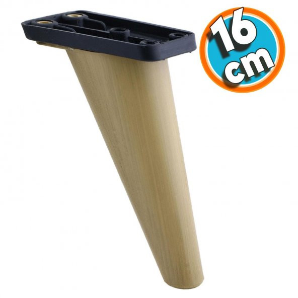 Mobilya Kanepe Sehpa TV Ünitesi Koltuk Ayağı 16 cm Kahverengi Baza Ayak ürün görseli 1