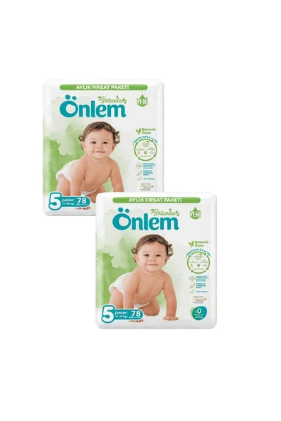 Önlem Botanika 5 Numara Junior Bebek Bezi 156 Adet ( 78 x 2 Paket ) ürün görseli 1