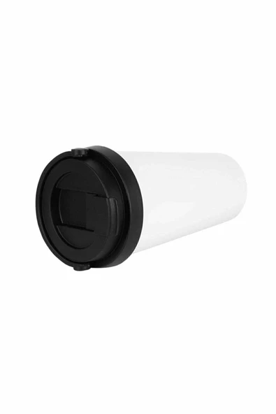 Beyaz Kaliteli Çift Katman Paslanmaz Çelik 500 ml Termos Bardak - Resim 3