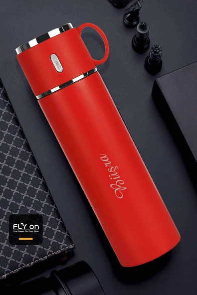 Kişiye Özel Isim Baskılı 316 Paslanmaz Çelik Termos Bardak 580 ml Thermos Mug Kupa Coffee -1526 ürün görseli 1