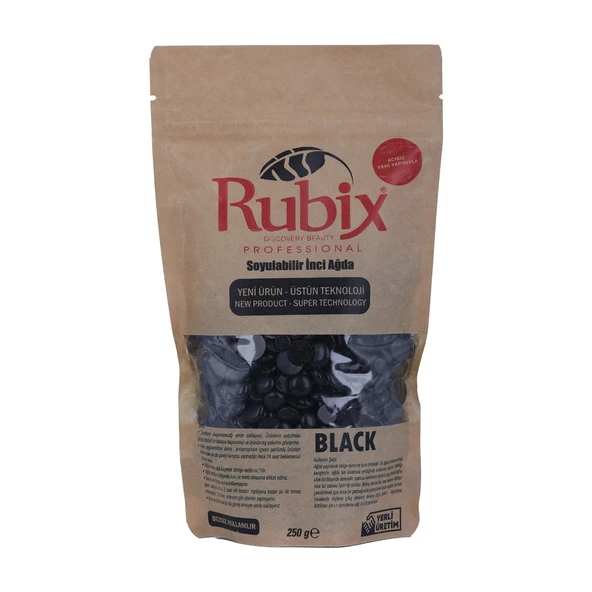 Rubix Professıonel Soyulabilir Inci Boncuk Ağda Black 250 gr ürün görseli 1