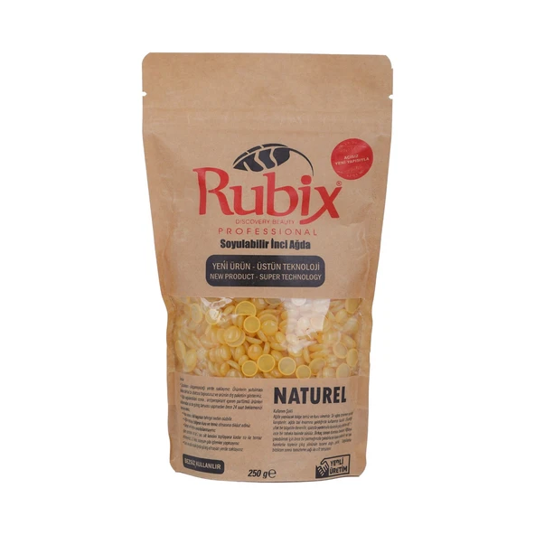 Rubix Professıonel Soyulabilir Inci Boncuk Ağda Naturel 250 gr ürün görseli 1
