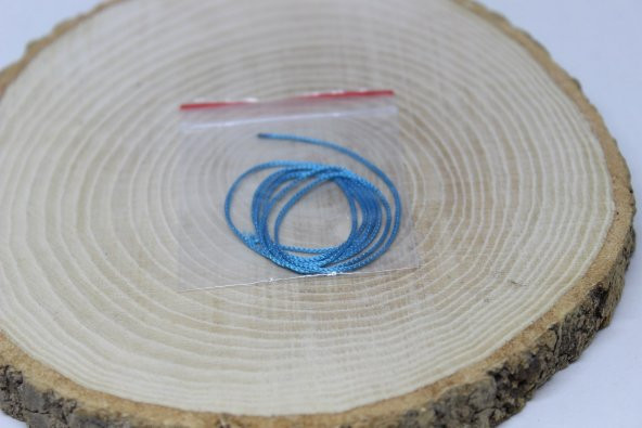 Paraşüt İpi Mavi  0.8mm / 1 metre (0.8mm ve üzeri taşlar için) ürün görseli 1