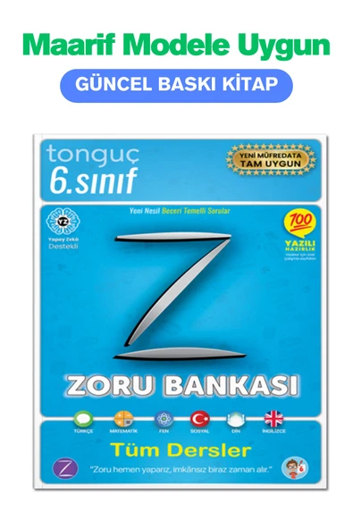 6. Sınıf Zoru Bankası Tüm Dersler Soru Bankası - Tonguç Yayınları ürün görseli 1