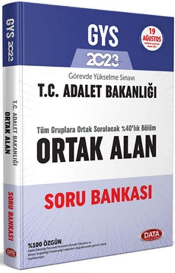 2023 Adalet Bakanlığı Ortak Alan Soru Bankası Data Yayınları ürün görseli 1