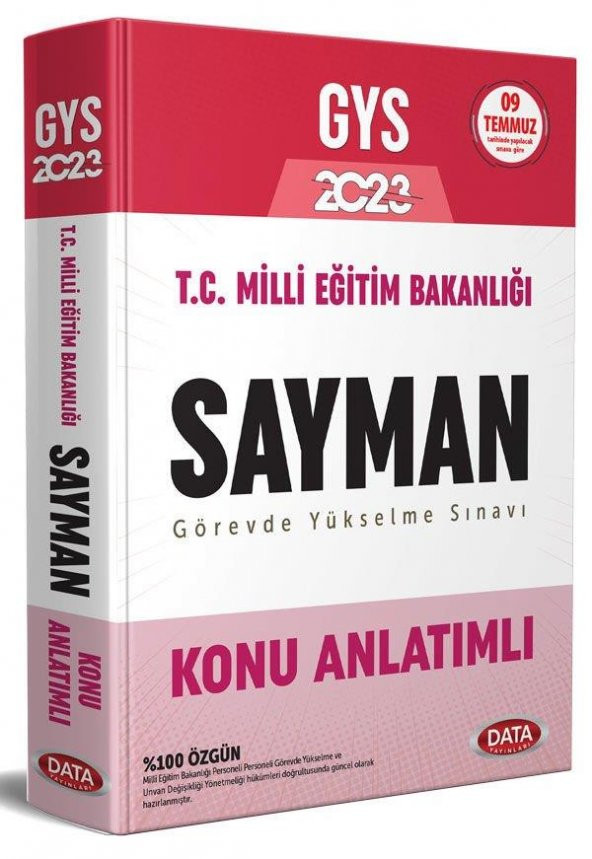 2023 Milli Eğitim Bakanlığı Sayman GYS Konu Anlatımlı Data Yayınları ürün görseli 1