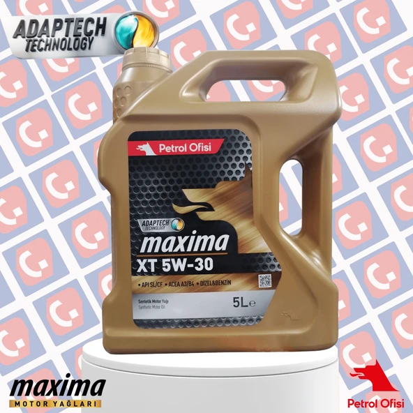 Petrol Ofisi XT 5W-30 5 LT Sentetik Motor Yağı 12.ay 2025 üretim ürün görseli 1