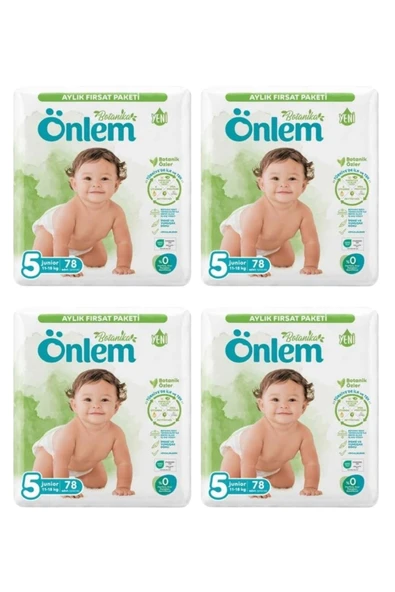 Önlem Botanika 5 Numara Junior Bebek Bezi 312 Adet (78 Adet x 4 Paket ) ürün görseli 1