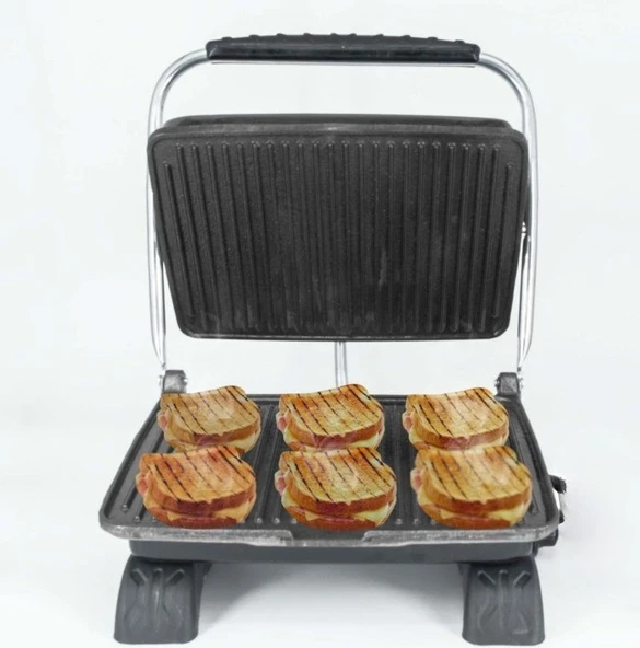 Döküm Tost Makinesi Siyah - Resim 3
