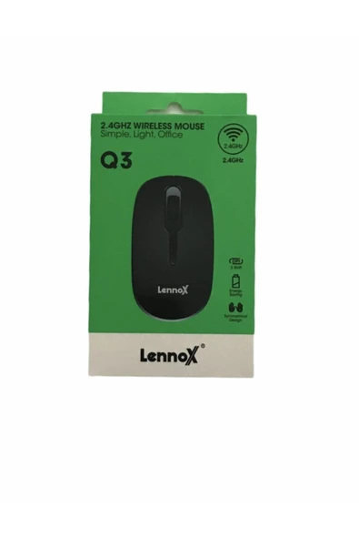 Lennox Q3s Kablosuz Mouse Siyah - Resim 3