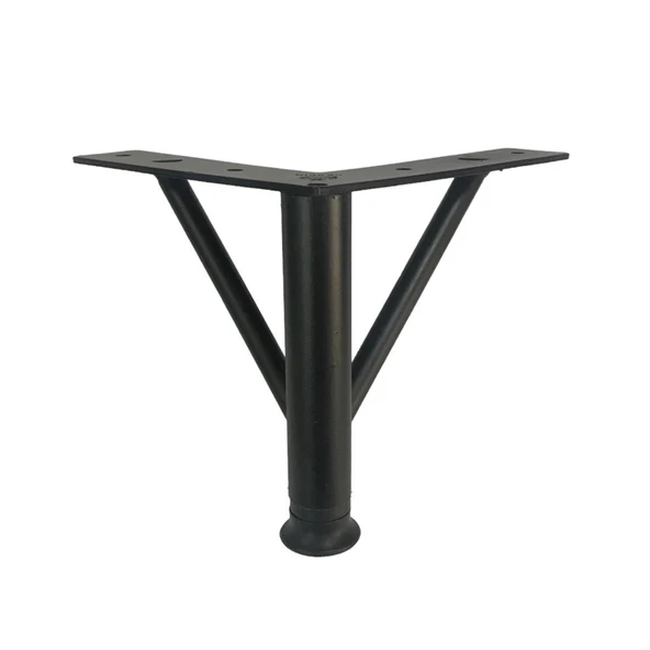 Firkete Ayak Metal 12 cm Mat Siyah Mobilya Koltuk Ayağı ürün görseli 1