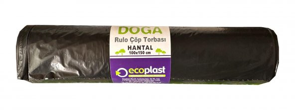 Ecoplast 240 Litre Siyah Hantal Konteyner Çöp Torbası - 100 x 150 Cm. - 600 Gr. - 10 Adetlik 1 Rulo ürün görseli 1