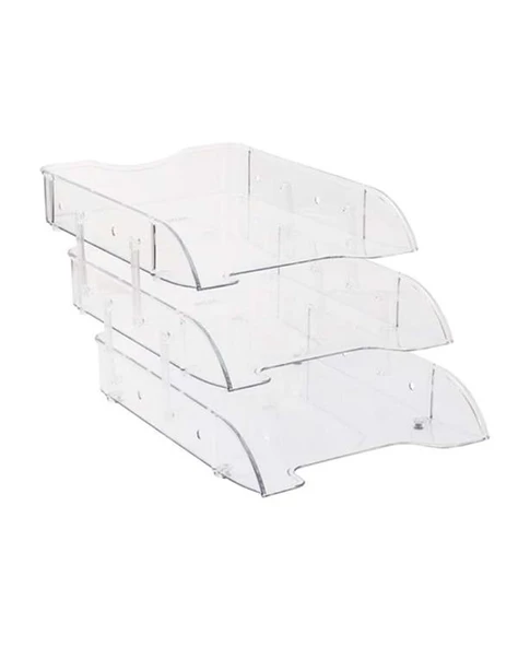 Kraf Evrak Rafı 3lü Şeffaf 829G - Resim 2