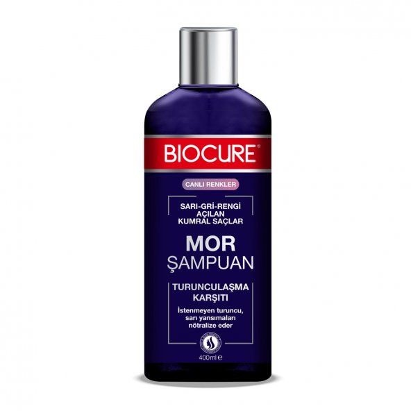 Biocure Mor Şampuan 400ml Turunculaşma Karşıtı ürün görseli 1