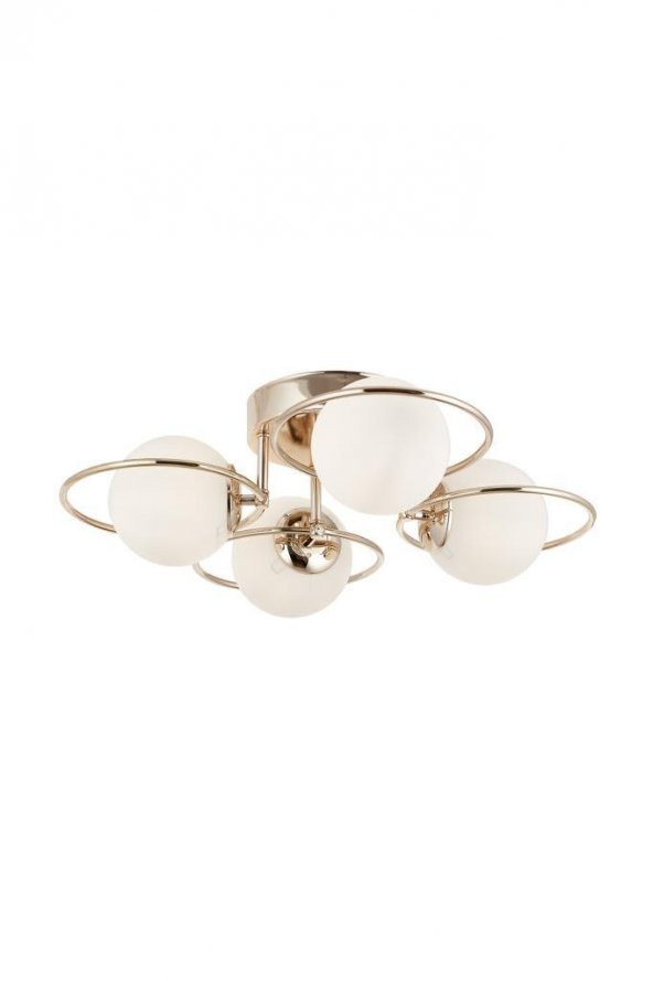 Eray Aydınlatma 4 lü Opal Camlı Rose Gold Avize ürün görseli 1